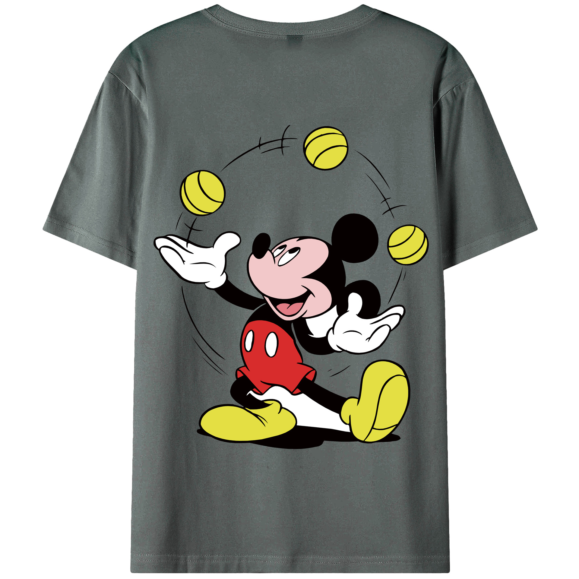 （画像用） ミッキーマウス Mickey Mouse 綿100％半袖Tシャツ（背面プリント）